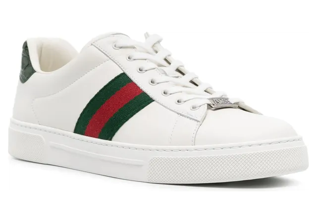 Gucci Ace Striped Reptile-effect “White” (757943 AACAG 9055) (2)