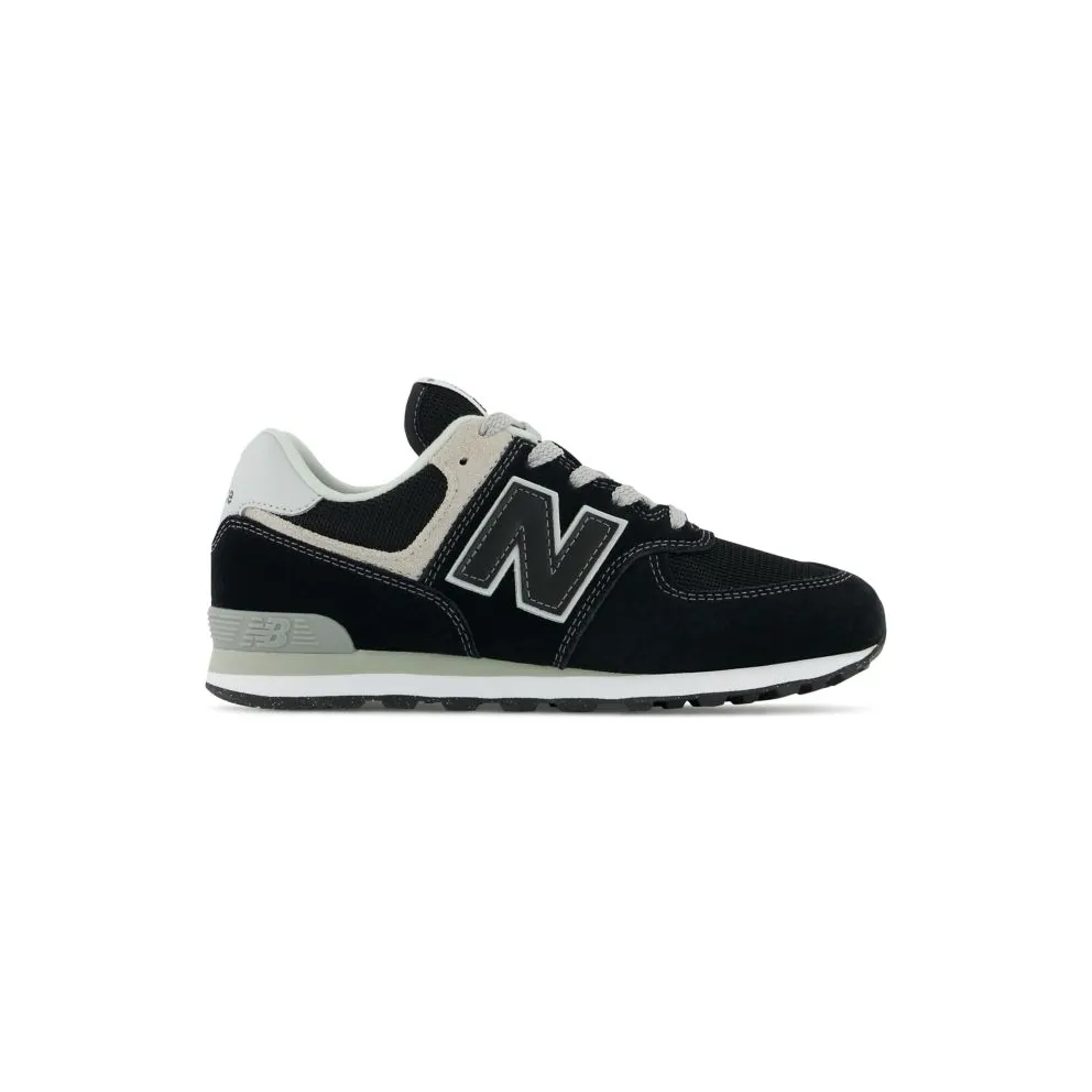 New Balance Kids Black 574 Big Kids Sneakers (GC574EVB)