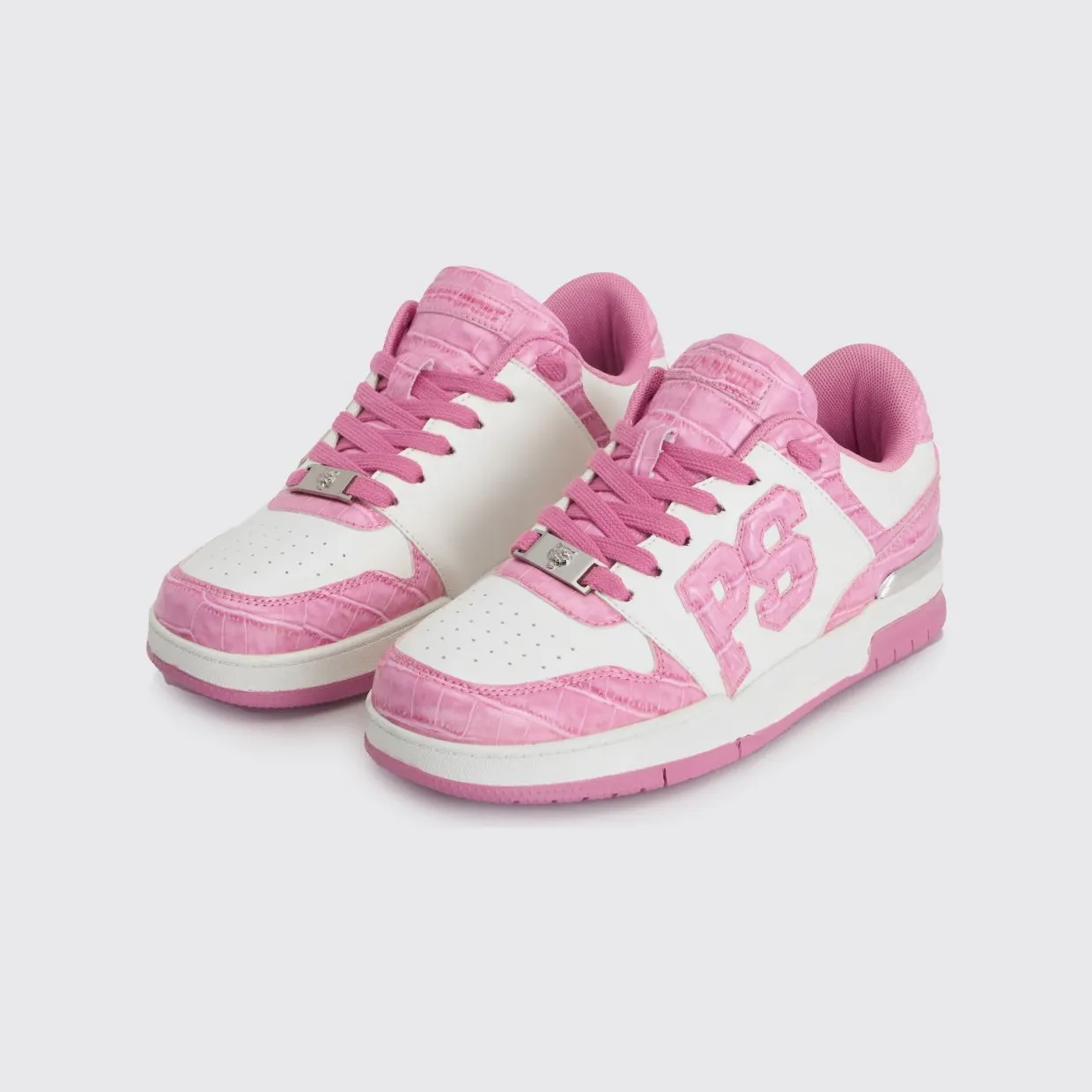 Plein Sport Crocodile Print Leather Sneakers White 1 (SAFSUSC0934SLE004N0103)