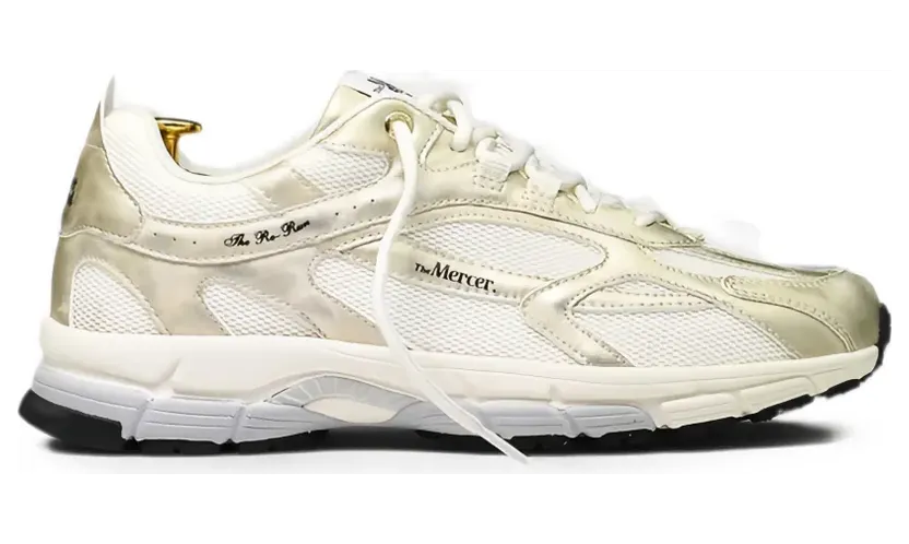 The Mercer Brand metallic-effect panelled “White” (W1201997GOLD)