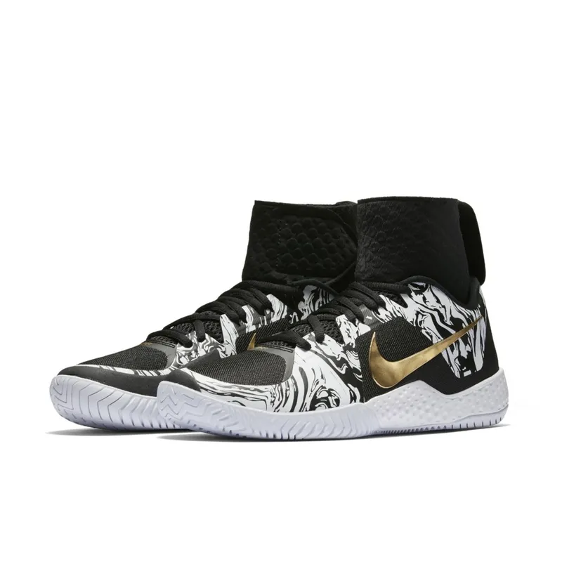 Nike Court Flare BHM 2017 (W) White/Black-Metallic Gold (848453-100)