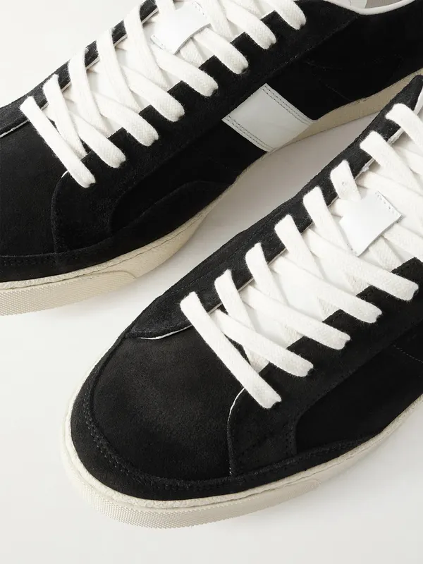 Tom Ford Blake Leather-Trimmed Suede Black (J1597-LCL046N)