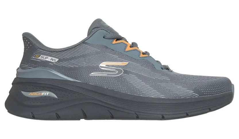 Skechers Slip-ins: Arch Fit 3.0 – Fiddow Sneaker Houtskool/Oranje