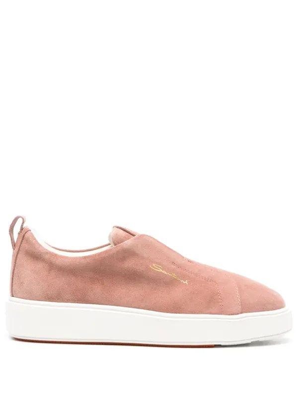 Santoni Sneakers aus Wildleder – Rosa (WBCD61199BARGCRJ)