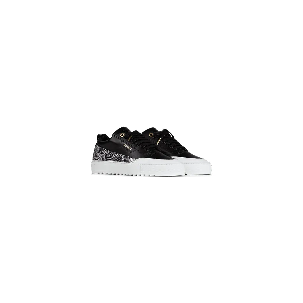 Mason Garments Torino Leather/Snake Black/Grey Schwarz (FW20-9E)