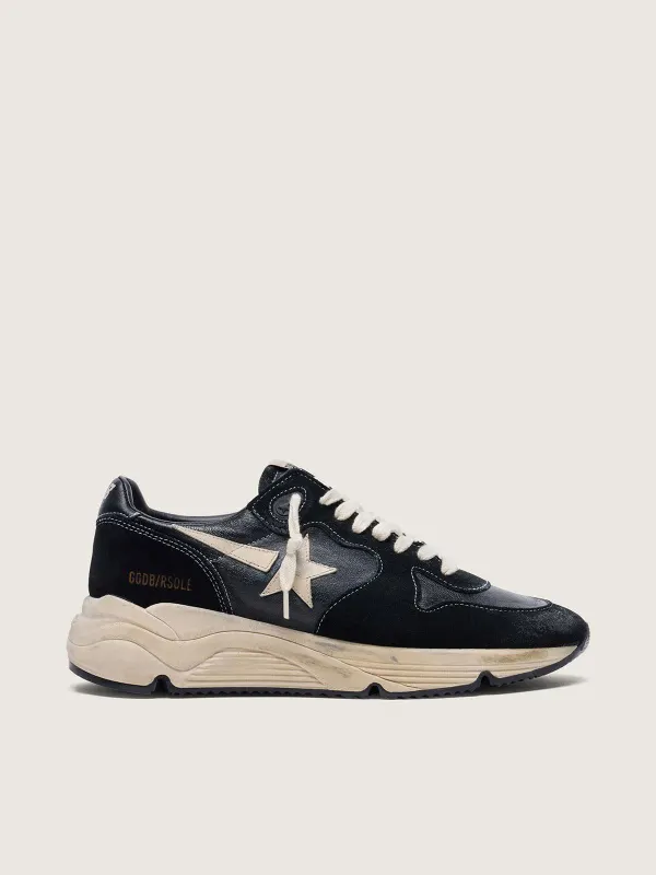 Golden Goose Running Sole In Black Nappa And Suede (GWF00126.F003775.90352)