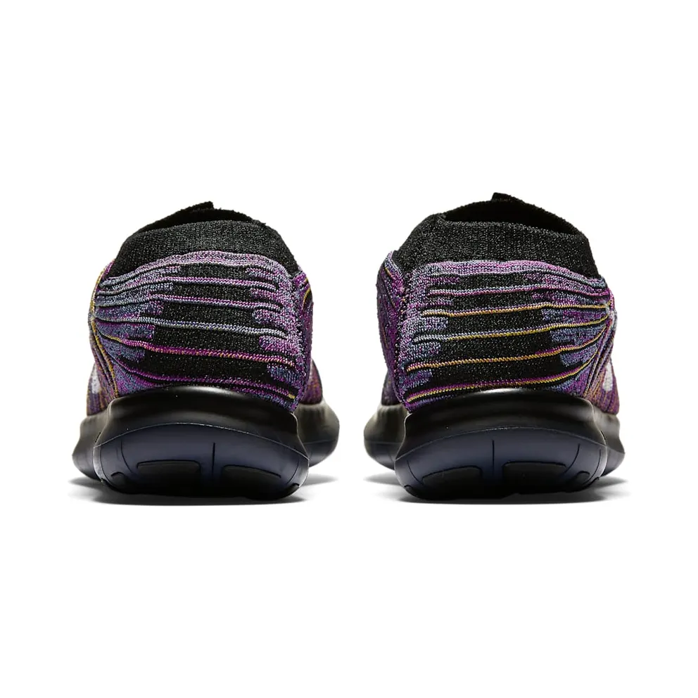 Nike Free Run Motion Flyknit Black Vivid Purple (847660-002)
