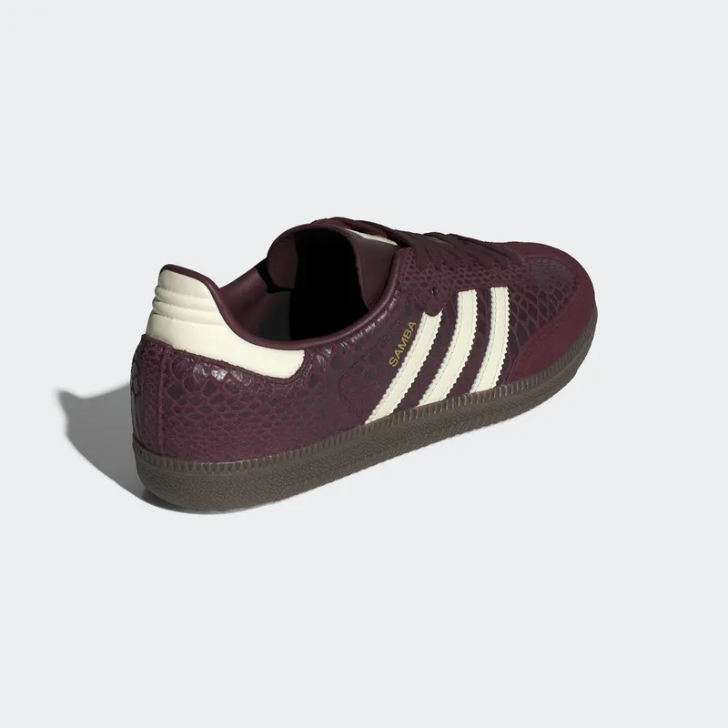 Adidas SAMBA OG Maroon / Cream White / Gold Metallic “Snake” (IH3979)