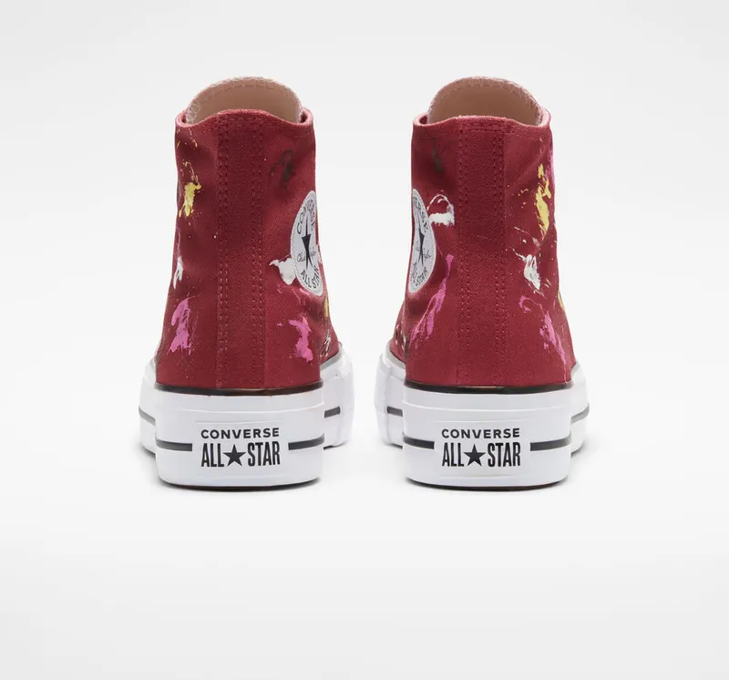 Converse Chuck Taylor All Star Lift Platform Pastel Splash Maroon Splash (A04318C)