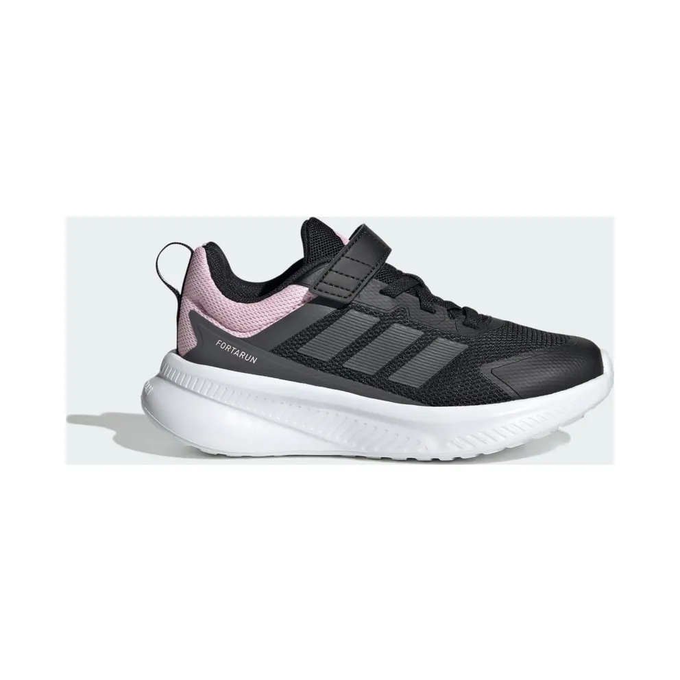 Adidas Fortarun 4.0 Kids Core Black / Grey Six / Clear Pink (JR9313)