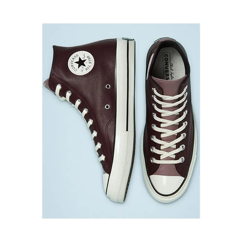 Converse Chuck 70 Leather High ‘Colorblock – Black Currant’ Black Currant/Noble Grey/Egret (169580C)