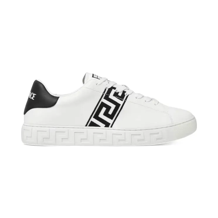 Versace Embroidered Greca White Black (1014460 1A00776 2W020)