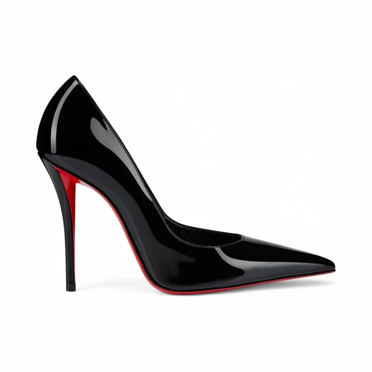 Christian Louboutin Miss Z 100mm Pump Black Patent Calf Leather (1250939B439)