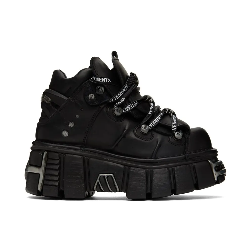 VETEMENTS Black New Rock Edition Platform Black (UA53SN200B)