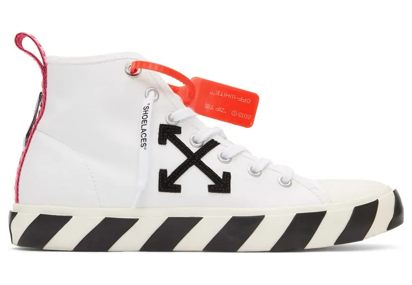 Off-White Vulc Arrows Patch High Top Sneaker White Pink (OMIA119S20D330380110)