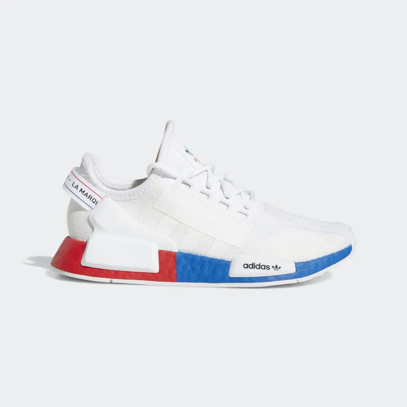 adidas NMD R1 V2 White Red Blue (GS) Cloud White/Crystal White/Lush Red (FX4150)