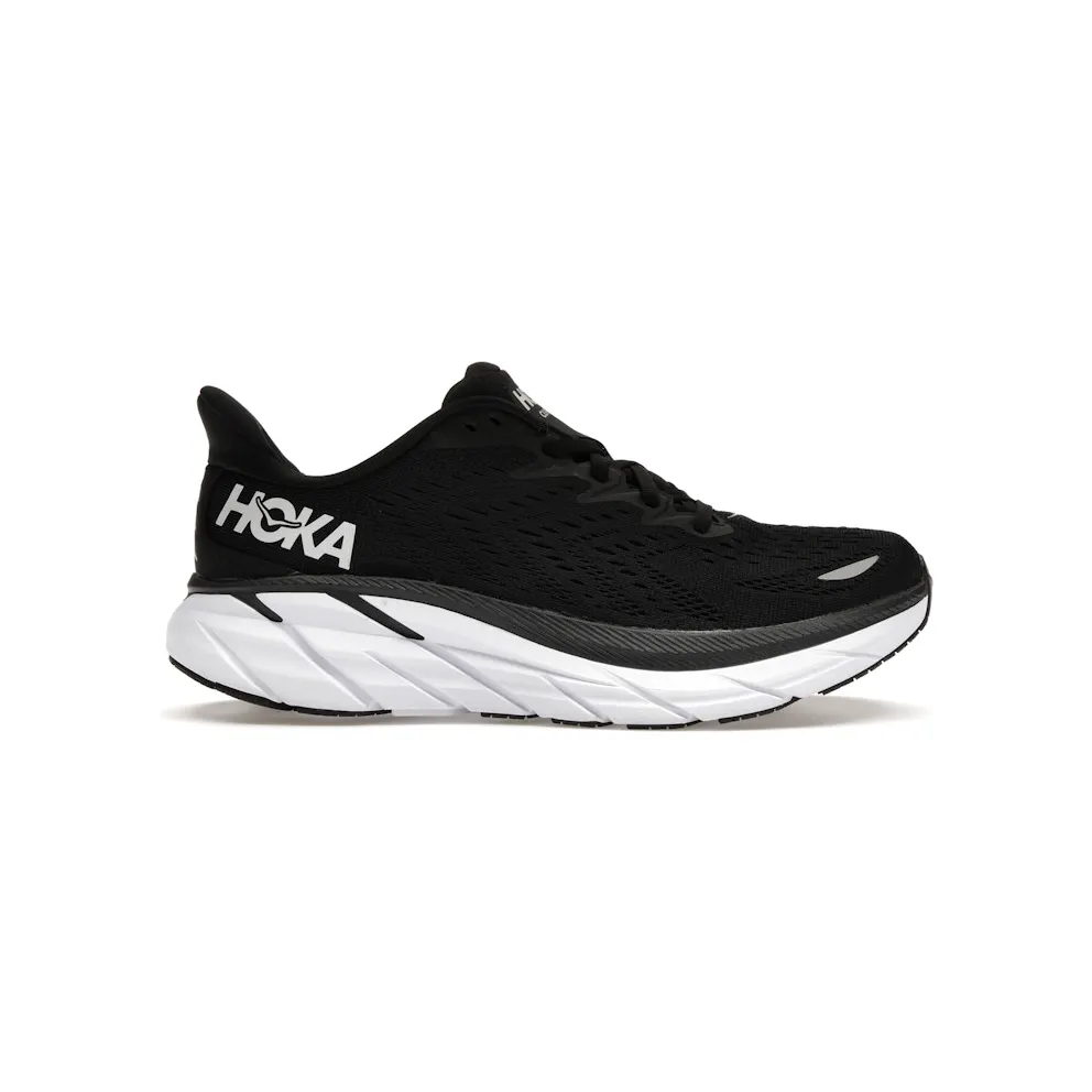 Hoka One One Clifton 8 Black White (W) (1119394-BWHT)