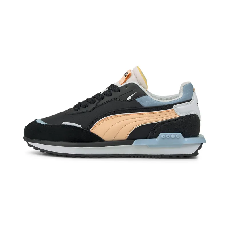 Women’s PUMA City Rider Electric Black/Peach Parfait (382045-04)