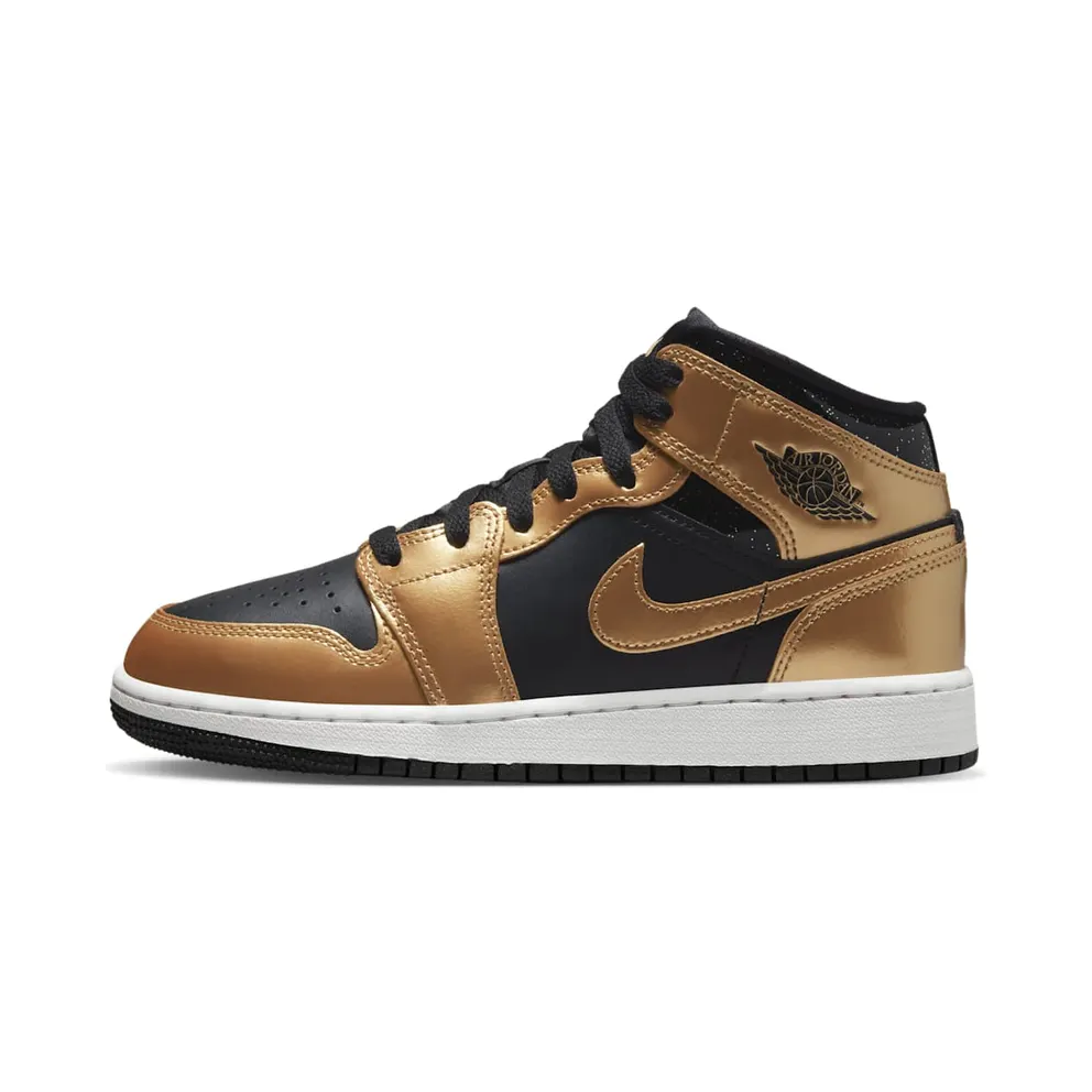 Air Jordan 1 Mid SE GS “Metallic Gold Black” (DR6967-071)