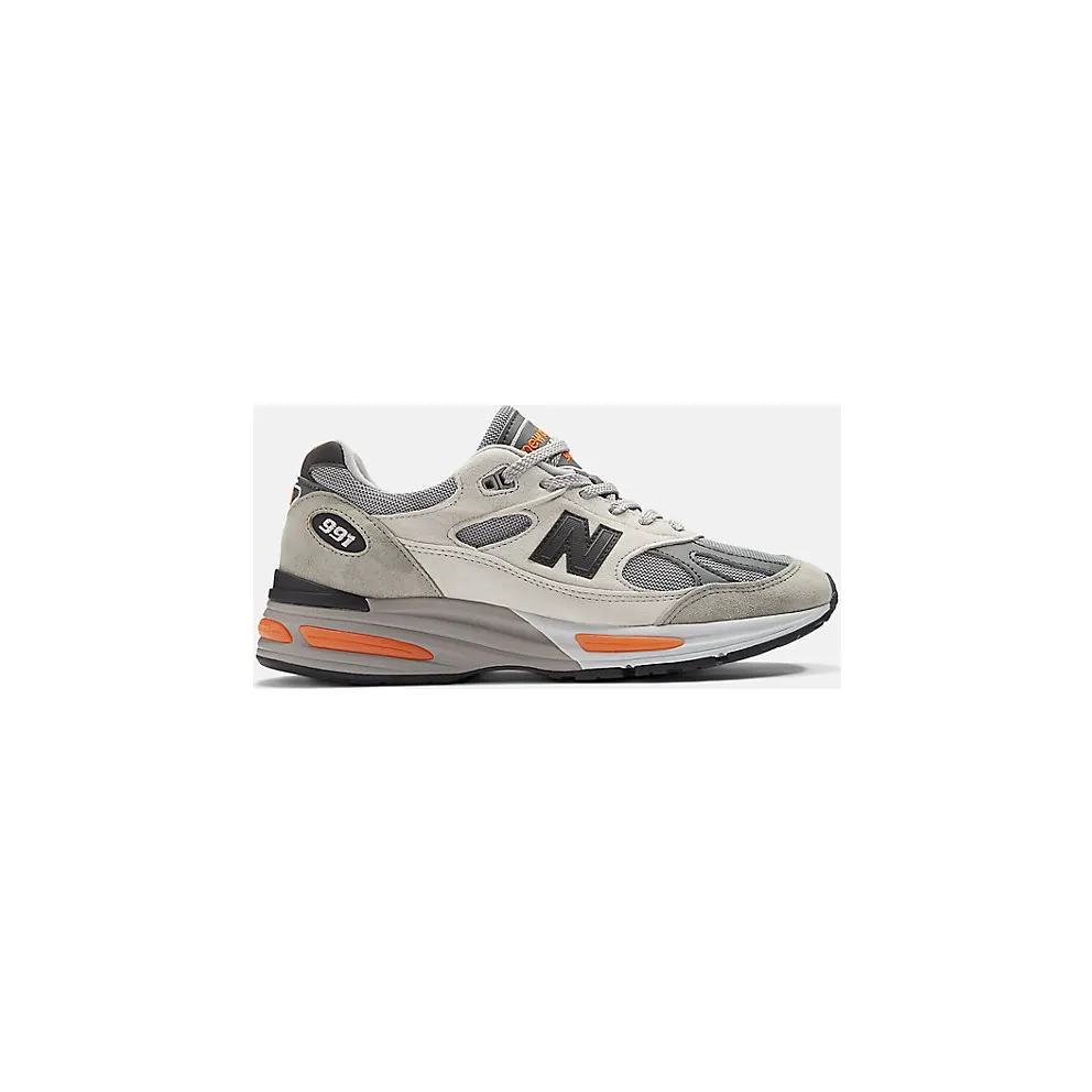 New Balance 991v2 MiUK Pelican Grey Orange (U991BS2)