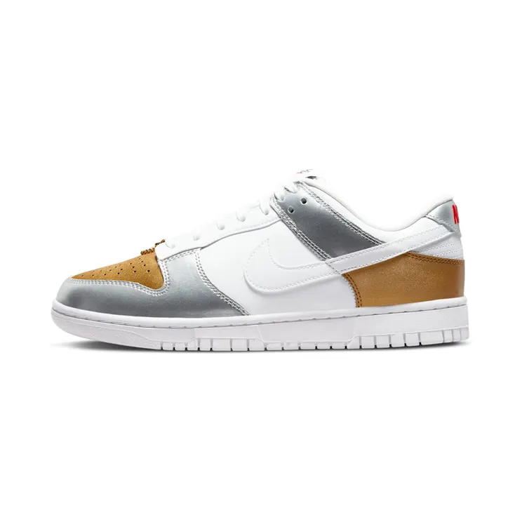 Nike Dunk Low “Gold / Silver / University Red / White” (DH4403-700)