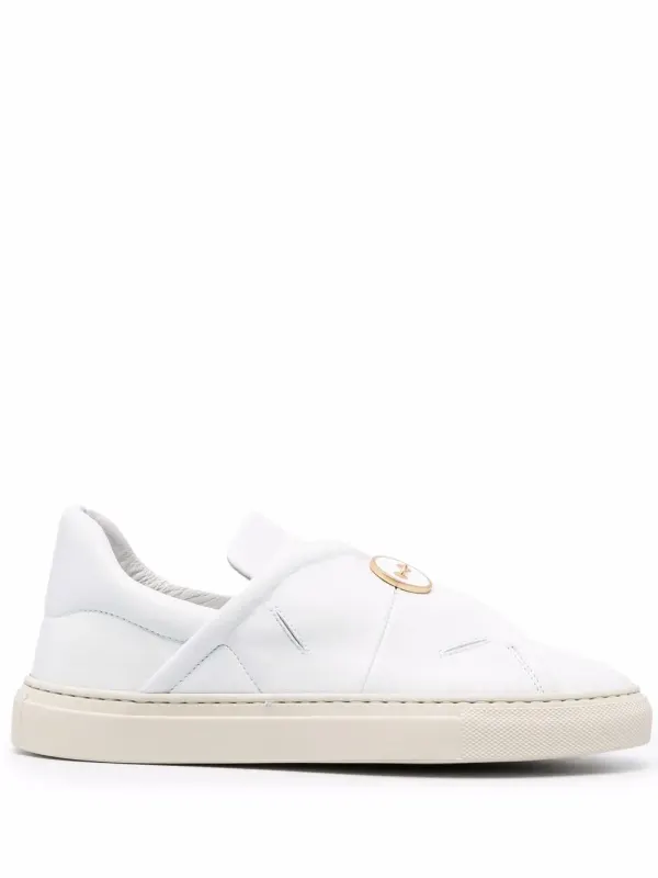 Ports 1961 Slip-On-Sneakers mit Knöpfen – Weiß (PW321ZSN04UPUN001)