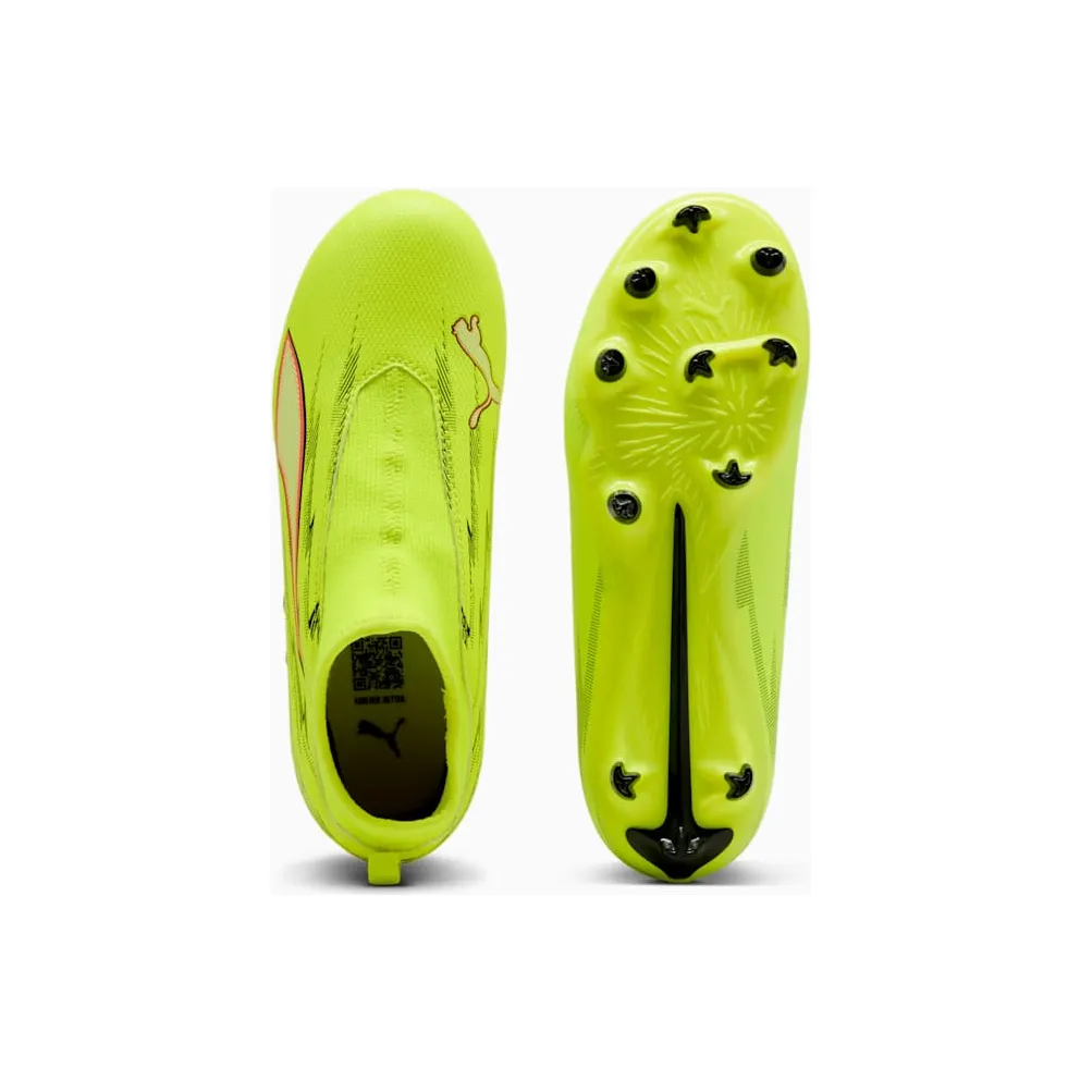 Puma Ultra 6 Match+ LL FG/AG Jr Yellow Alert Black Glowing Red Lime Squeeze (108691-01)
