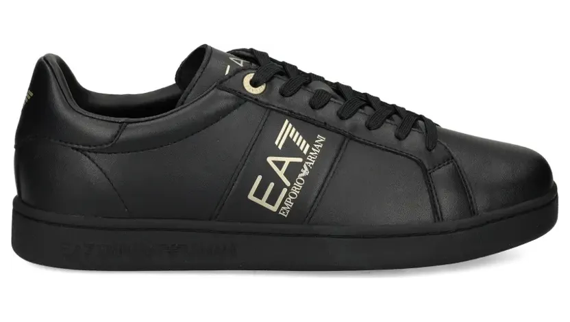 Ea7 Emporio Armani EA7 Classic leren sneakers – Zwart (AF10848)