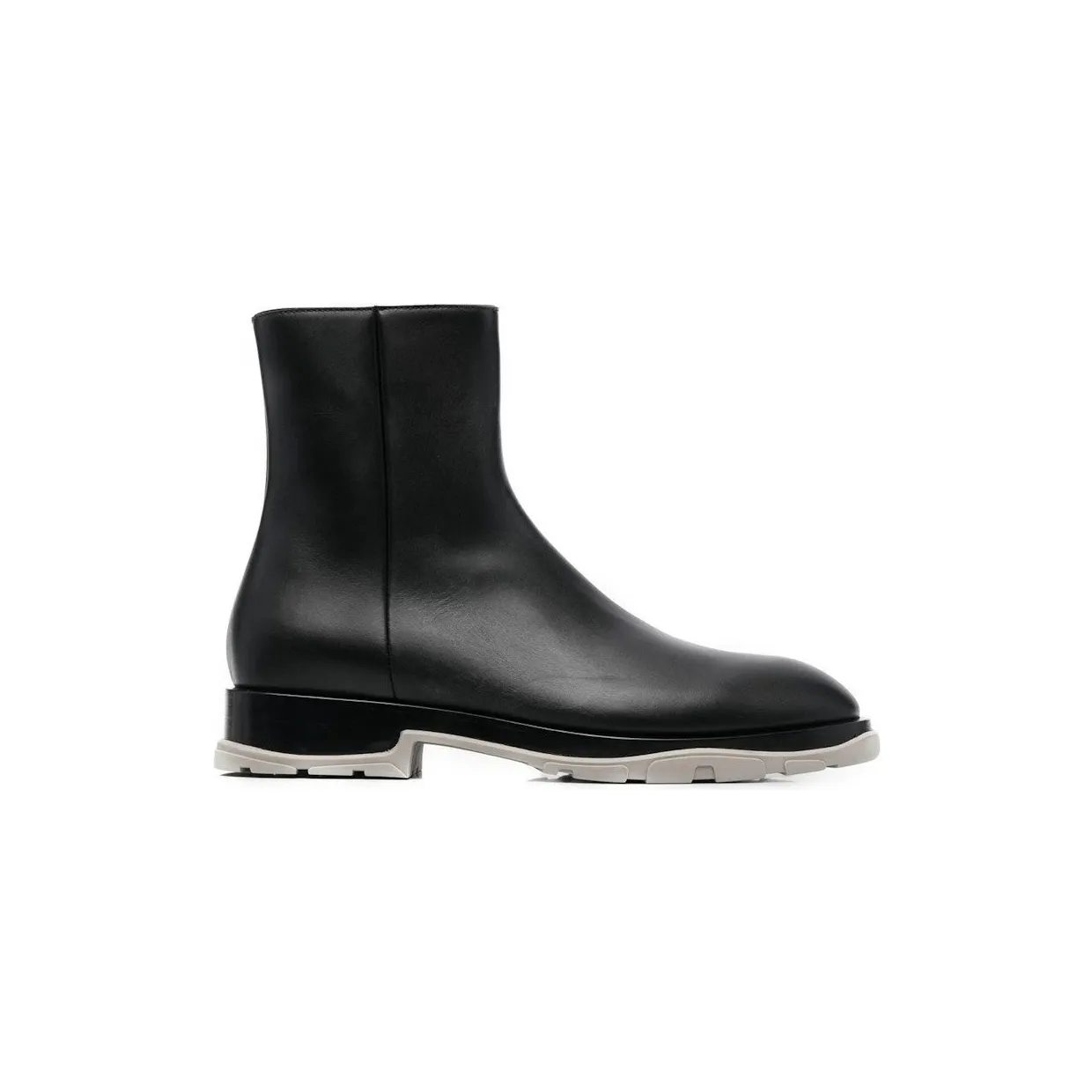 Alexander McQueen Half Leather Boot Black Grey (682816WHFLF1002)