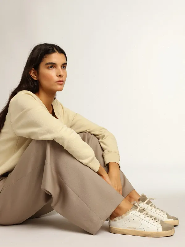 Golden Goose Super-Star Sabots With White Leather Star And Shearling Lining (GWF00110.F003975.81760) (3)
