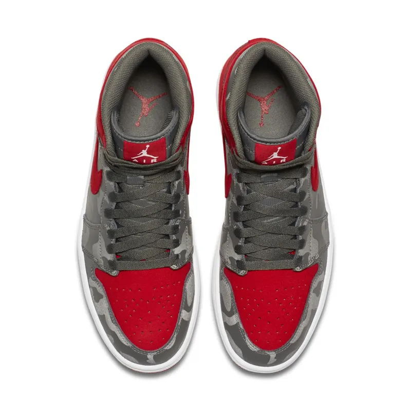 Jordan 1 Retro High Camo 3M Bred River Rock/Black-University Red-Dark Stucco-White (AA3993-032)