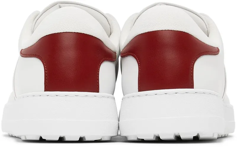Salvatore Ferragamo White & Red Gancini (754100 020832001)