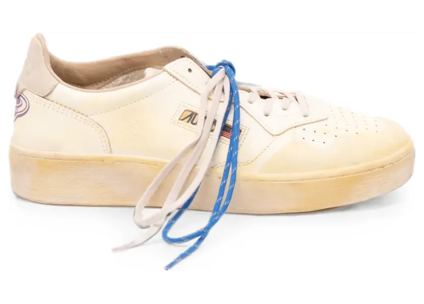 Autry Medalist distressed leather sneakers – Wit (AVLMBV01)