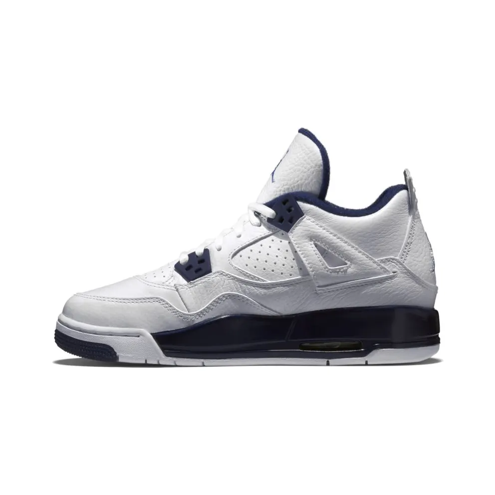 Jordan 4 Retro Columbia 2015 (GS) White/Legend Blue-Midnight Navy (408452-107)