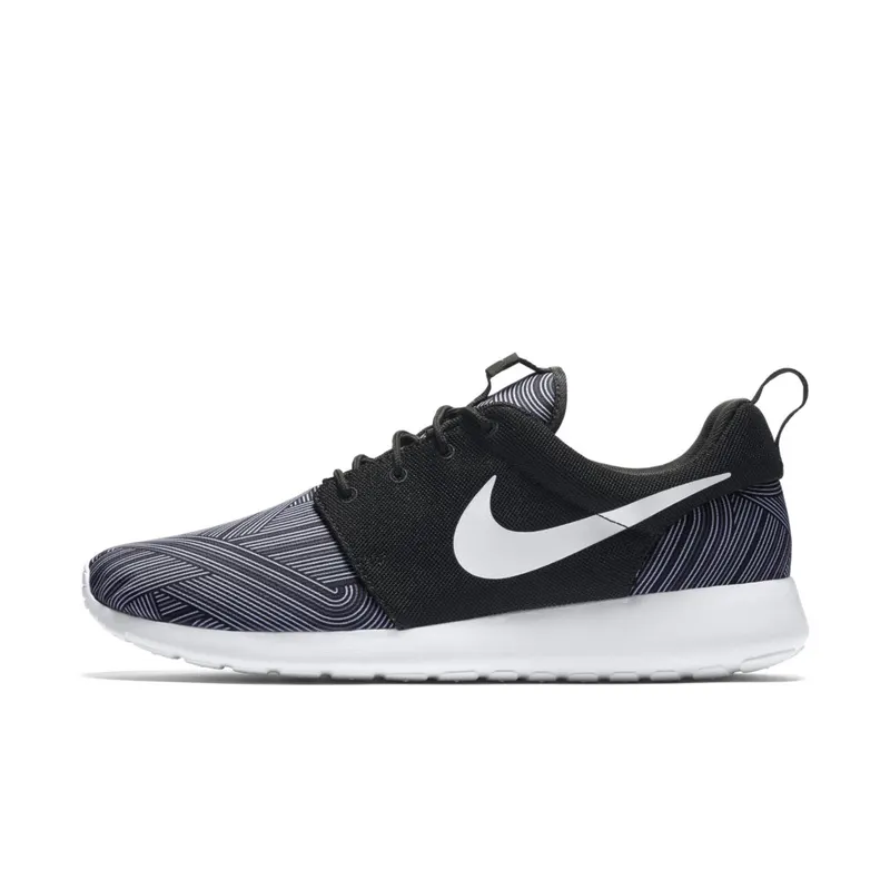Nike Roshe One Print Black Black/White-Shark-Wolf Grey (655206-011)