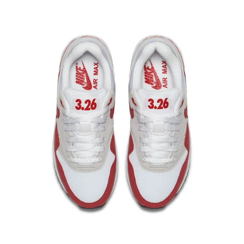 Nike Air Max 1 Air Max Day Red 2017 (GS) White/University Red-Neutral Grey-Black (827657-101)