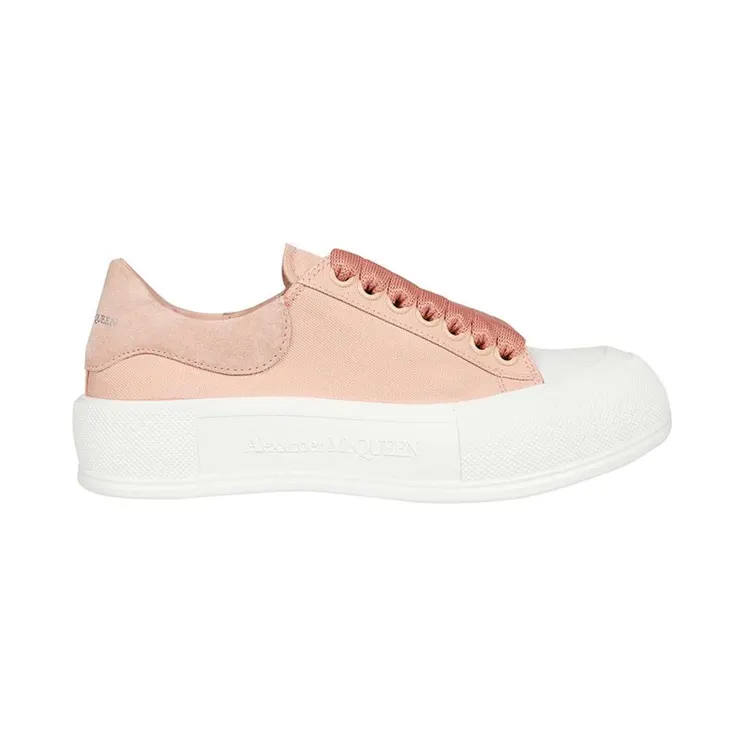 Alexander McQueen Deck Skate Plimsoll Lace-Up Magnolia (W) (654593 W4PQ1 9297)