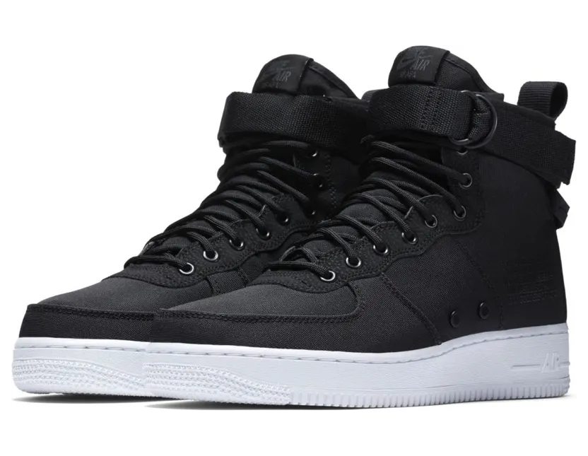 Nike Sf Af1 Mid Black Anthracite-White