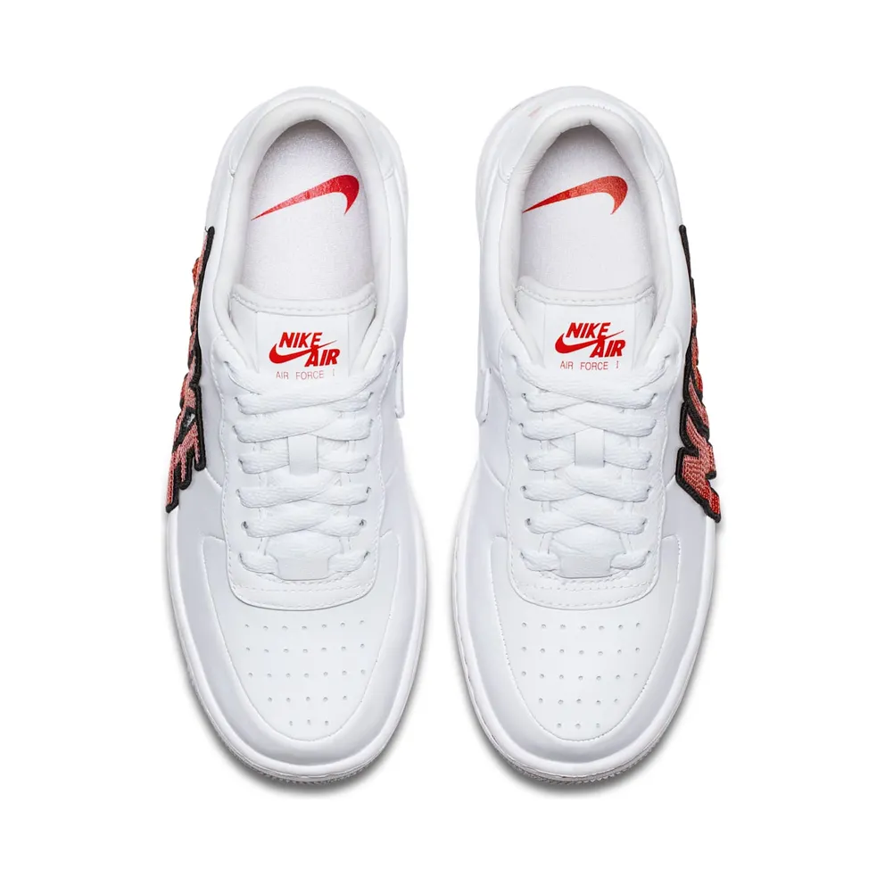 Nike Air Force 1 Upstep Force Is Female White (W) White/White-Black-Habanero Red (898421-101)