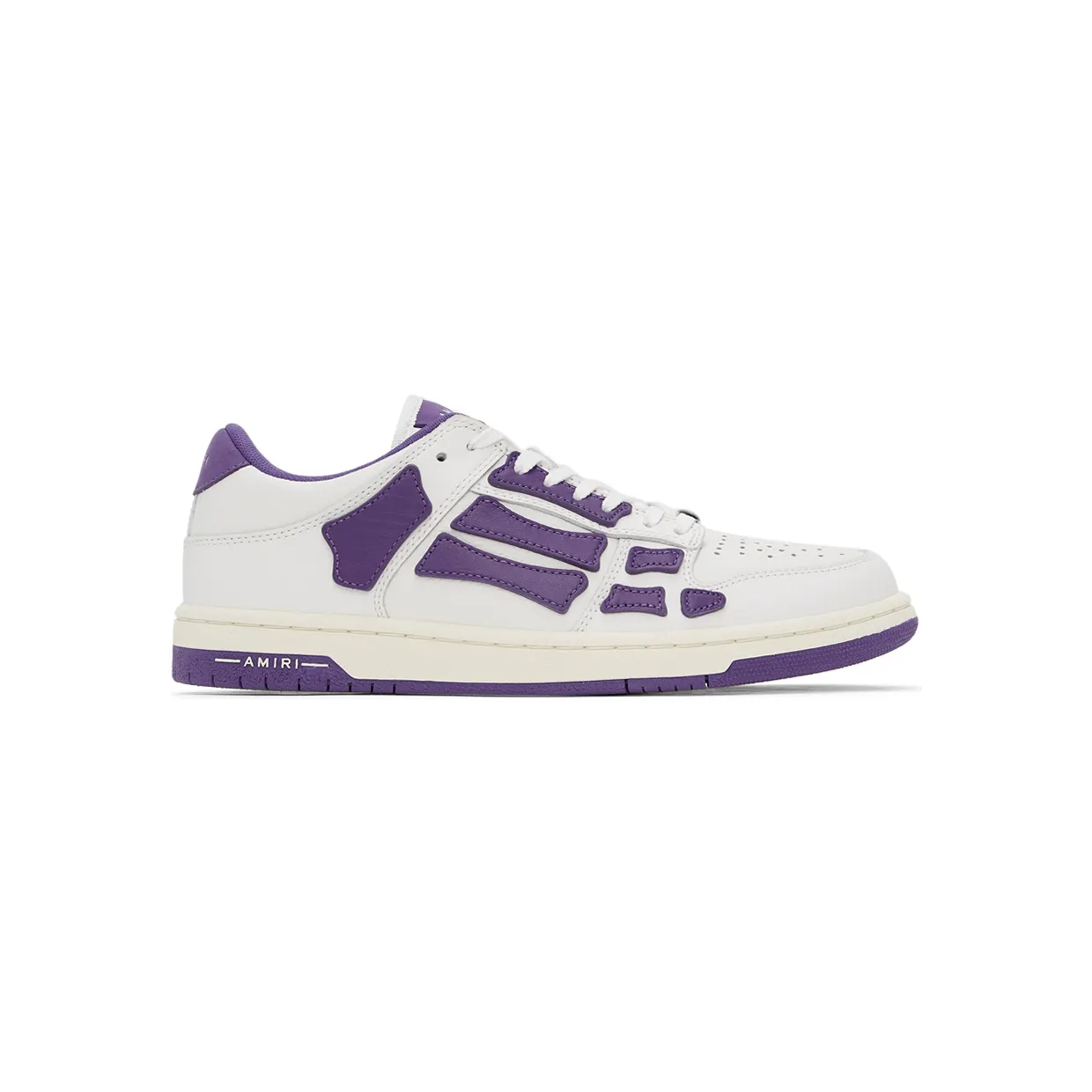 AMIRI White & Purple Skel Top Low Sneakers (PS22MFS003-196)