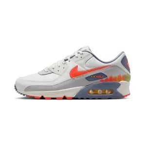 Nike Air Max 90 Premium “Summit White Ashen Slate Pure Platinum Bright Crimson” (HJ9147-121)