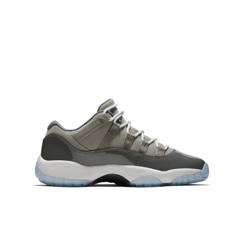 Jordan 11 Retro Low Cool Grey (GS) Medium Grey/White-Gunsmoke (528896-003)