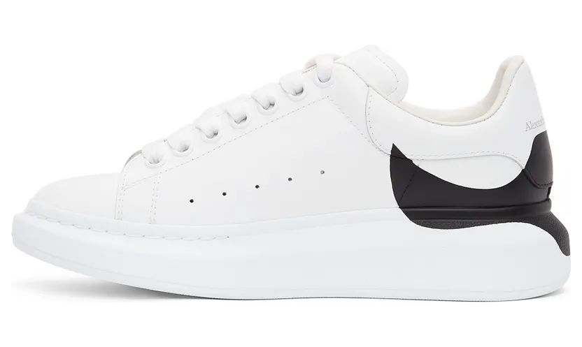 Alexander McQueen White & Black Oversized Sneakers (645863WHZ4L) (3)