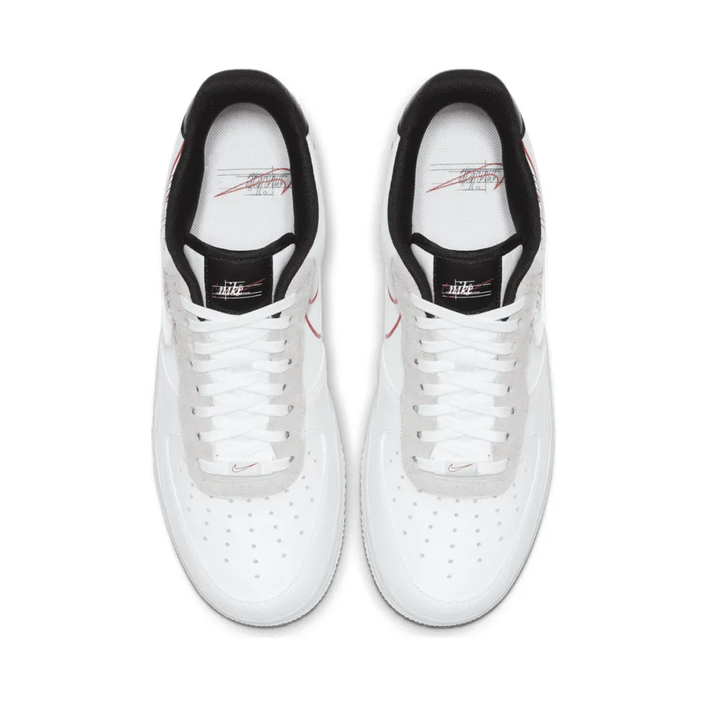 Nike Air Force 1 Low Script Swoosh Pack White/Black-University Red (CK9257-100)