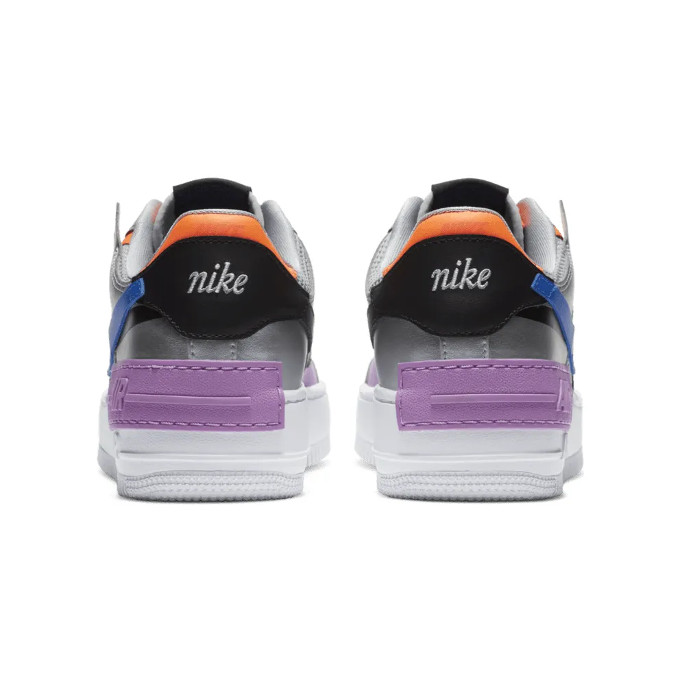 Nike Air Force 1 Shadow Metallic Silver (W) Metallic Silver/Fuchsia Glow-Hyper Crimson-Racer Blue (CW6030-001)