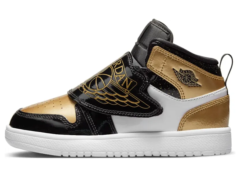 Sky Jordan 1 Mid Black Metallic Gold White (DV6069-071)