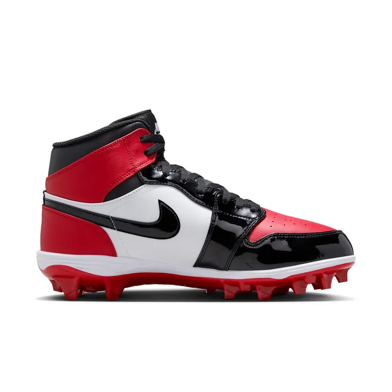 Jordan 1 Mid TD Cleat “Bred Toe” (FJ6805-601)
