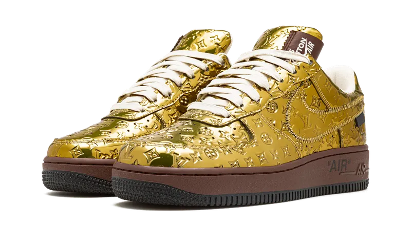 Nike Louis Vuitton Air Force 1 Low “Virgil Abloh – Metallic Gold” (1A9VG3)