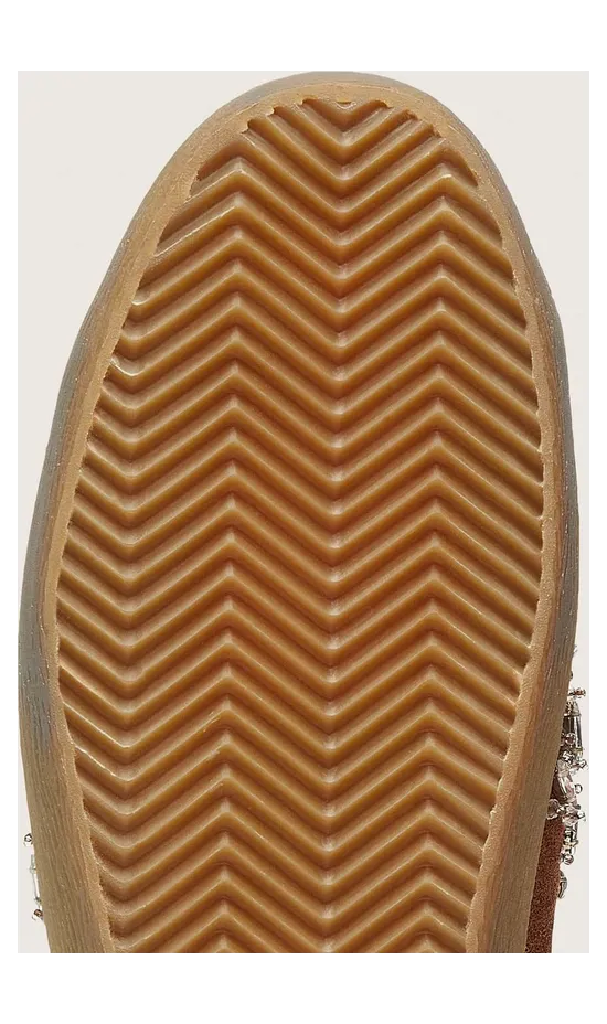 Golden Goose Women’S Super-Star Ltd In Brown Suede With Tone-On-Tone Embroidered Star And Silver Rhinestones (GWF01109.F008565.55378) (6)