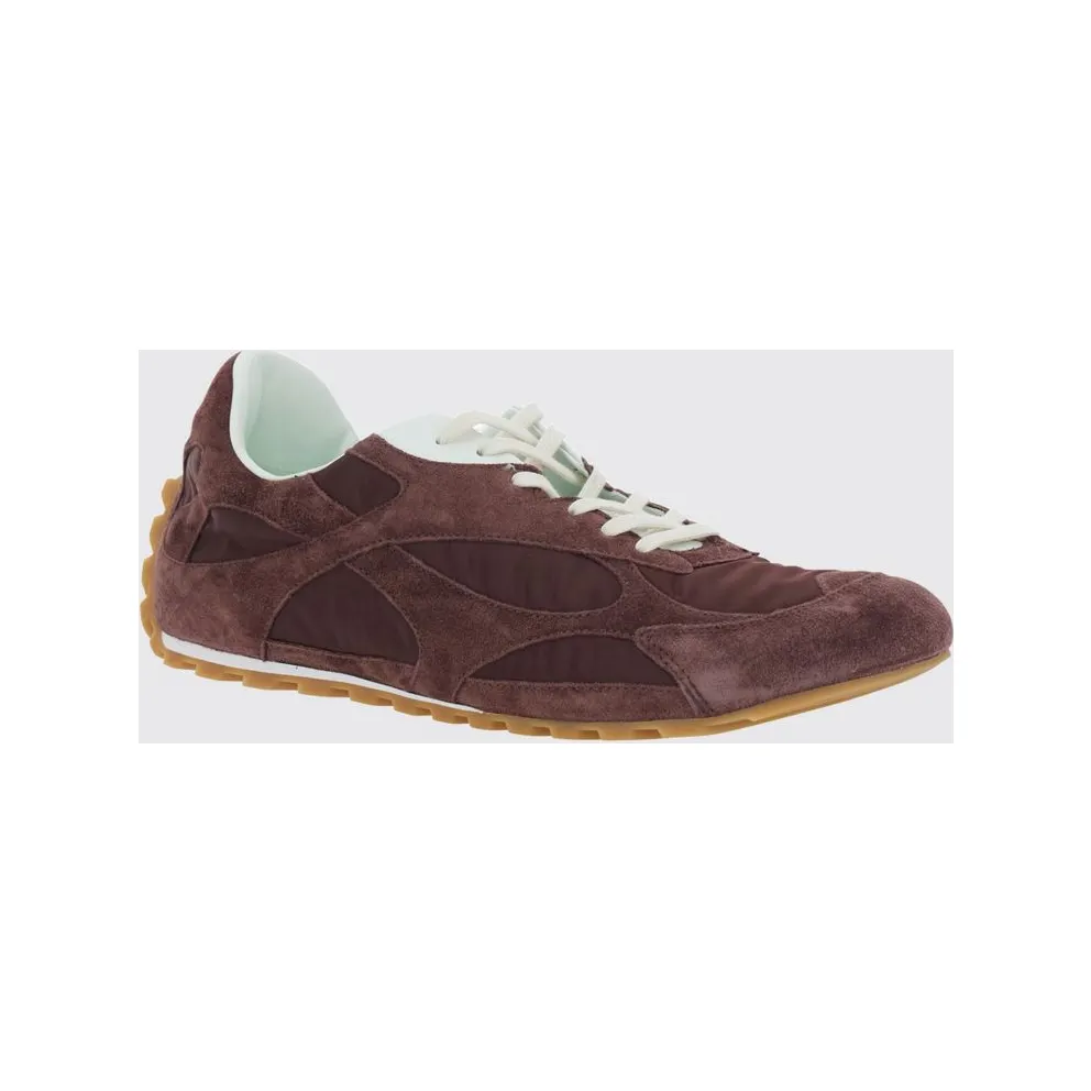 Bottega Veneta Orbit Flash Suede Calfskin Trainers Burgundy (867921V3MS26186)